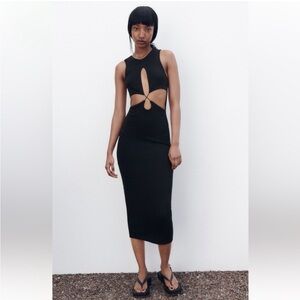 Zara Cut Out Midi Dress